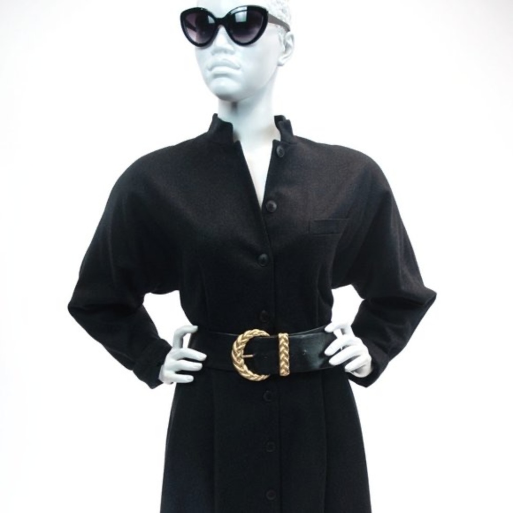 Anne Klein II | Vintage Batwing Button Up Flare Dress